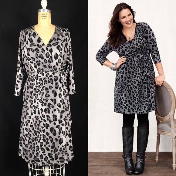 lane bryant animal print dress